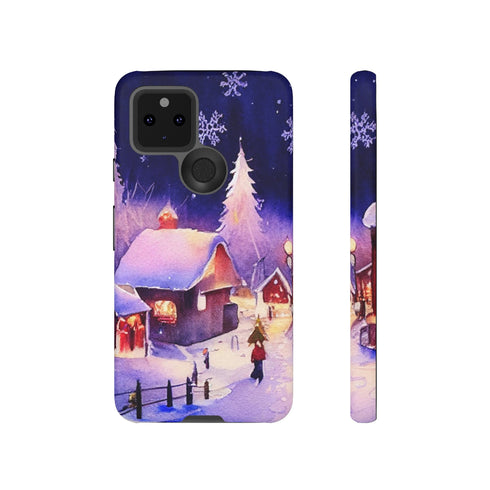 Christmas Homes in the Snow - Impact Resistant Phone Case Google Pixel 5 5G Matte